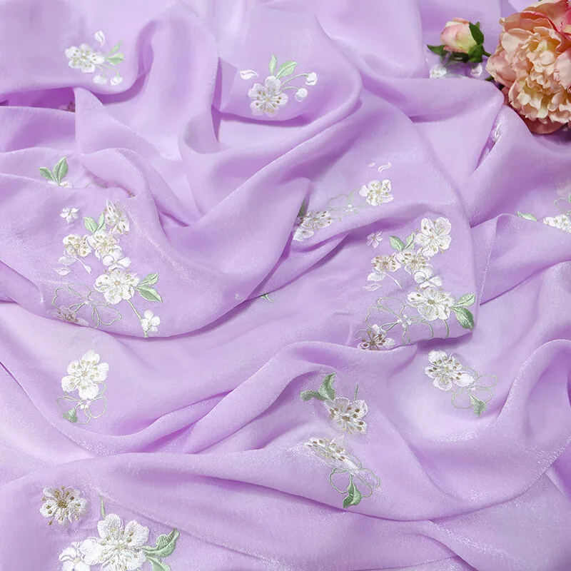 قماش شيفون مطرز بزهور الكمثرى  - مراجعة Sewing Batik Fabric وسعره