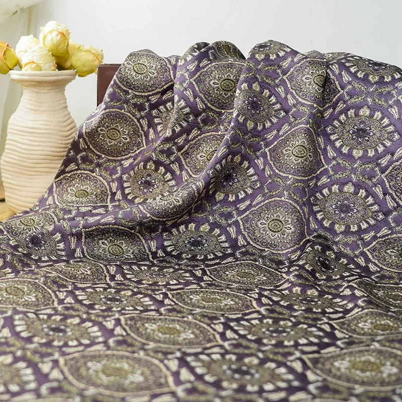 قماش جاكار بروكار بنقشة زهور ف - مراجعة Sewing Thread In Textile وسعره