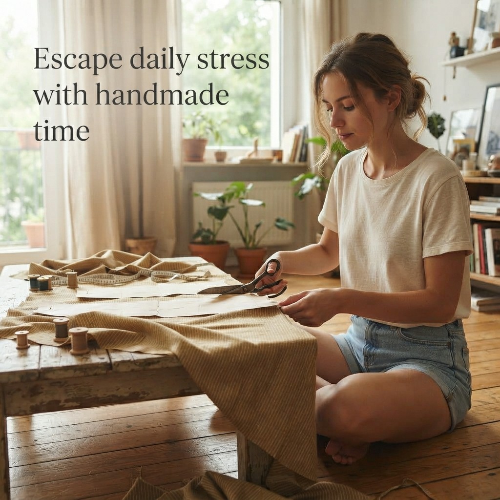 قماش مخطط من الكتان والقطن الم - مراجعة Vintage Sewing Textile وسعره